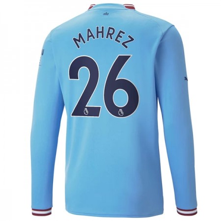 Jalkapallo Pelipaidat/Peliasut Manchester City Mahrez 26 Kotipelipaita 2022-23 Pitkähihainen